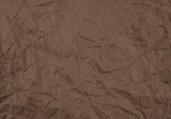 Crumpled and creased recycle brown paper texture background