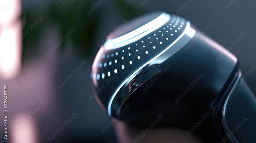 Poster Close up shot of a device with a blurry background. Versatile image that can be used for various purposes