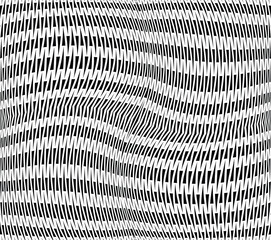 Abstract psychedelic stripes for digital wallpaper design. Line art pattern. Trendy texture. Monochrome design.Black and white. Geometry curve lines pattern. Futuristic concept