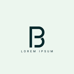 PB BP P B abstract vector logo monogram template