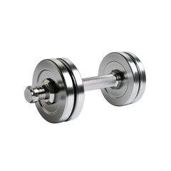 Fototapeta premium Rubber metal dumbbell on transparent background