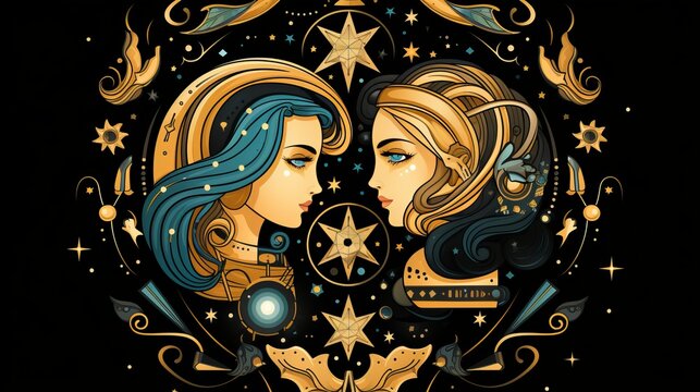 Captivating gemini  embracing dual expressions with playful communication and sociable wit
