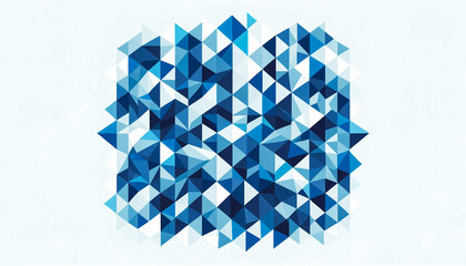 青と白の幾何学模様　背景、壁紙　（ AI生成画像 ）