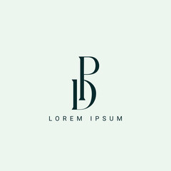 PD DP P D abstract vector logo monogram template