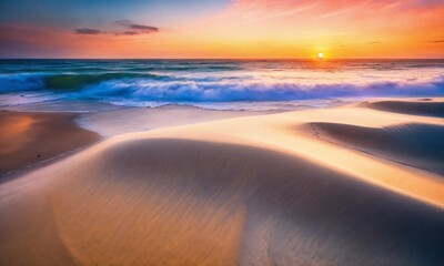 Fototapeta na wymiar Closeup of sand on beach and blue summer sky.