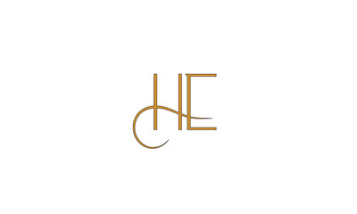 HE, EH , H , E , Abstract Letters Logo Monogram