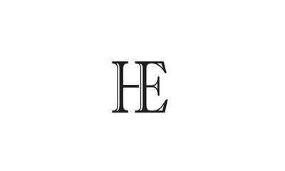 HE, EH , H , E , Abstract Letters Logo Monogram