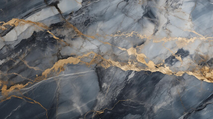Marble surface background. Blue, golden, grey