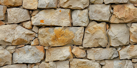 Texture Of Stone Limestone Wall With Stones For Background Created Using Artificial Intelligence