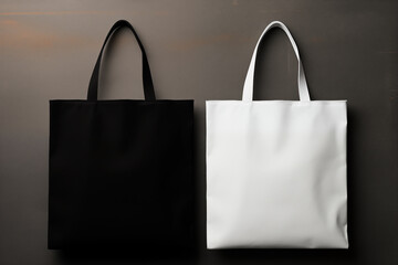White and black bag mockup with empty copy space