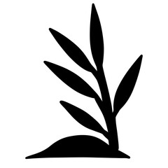 silhouette of a plant