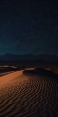 Naklejka premium landscape desert at night with beauty sky background