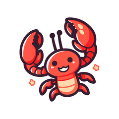 Cute little lobster character