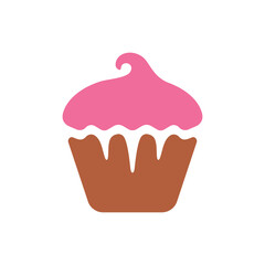 Delicious cupcake graphic design. Sweet pastries icon symbol