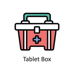 Tablet Box vector Filled outline icon style illustration. EPS 10 File