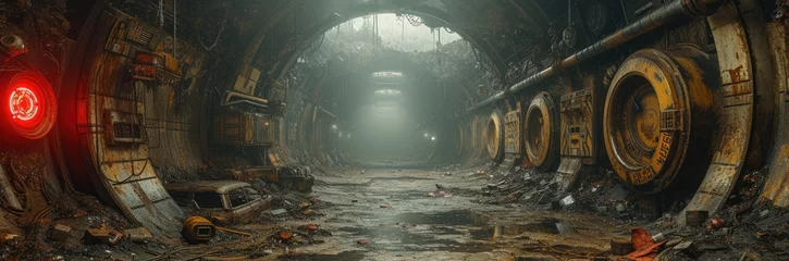Foto op Plexiglas Dystopian bunker city prepared for any disaster © Oldman