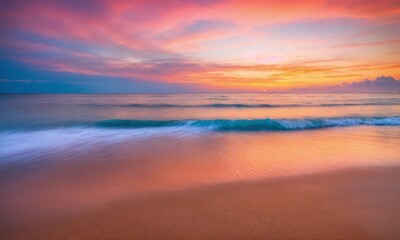 Fototapeta na wymiar Soft beautiful ocean wave on sandy beach. baeutiful landscape beach