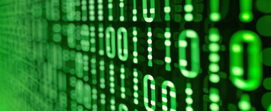 green binary code