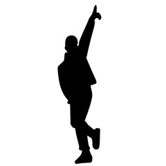 silhouette of a man posing