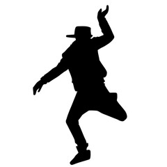 silhouette of a person danding