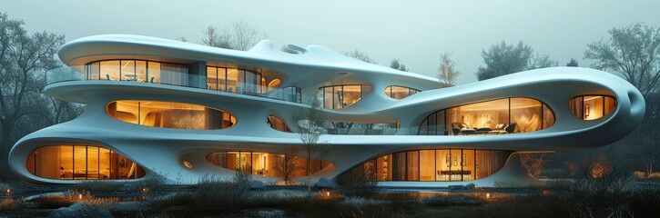 Mobius strip inspired looped housing complex 