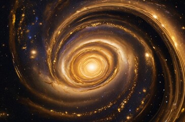 A representation of golden spiral galaxy and stars. Cosmos, galaxy, the Milky Way. Milky way galaxy...
