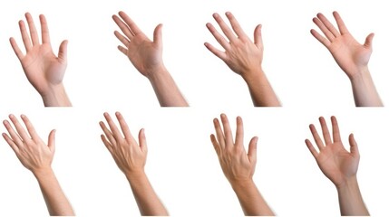  hand signing on a white background