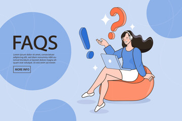 business woman with question mark