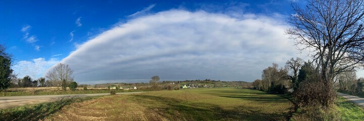 En hiver dans la campagne de Quimper en Finistère Cornouaille Bretagne France	