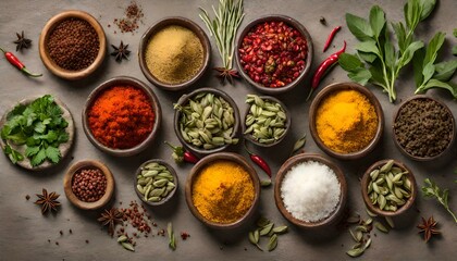 Obraz na płótnie Canvas Indian Food - Herbal Essence: Culinary Harmony