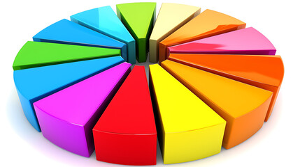 Obraz premium Abstract 3d business pie chart