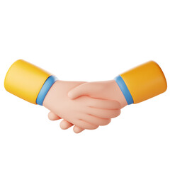 Partnership Hand Gesture 3d Icon Illustration