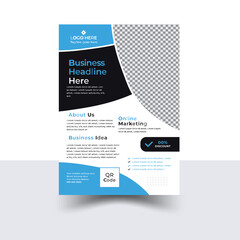 Free Modern Blue And Black Flyer Design Template