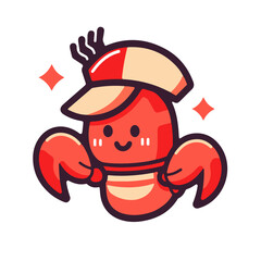 Cute little lobster character
