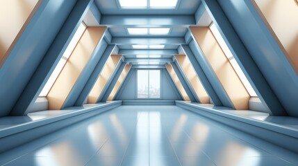 Obraz premium White flat attic room UHD wallpaper