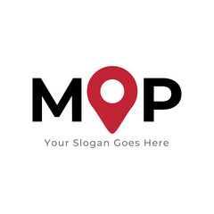 Map Pin Logo Design Element. Map pin location icon logo design