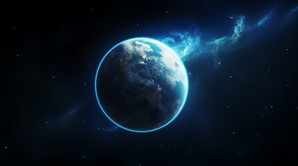 Space galaxy background, 3D illustration of nebulae in the universe