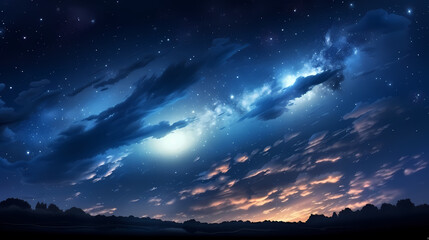 Fototapeta premium Cosmic illustration showing vibrant cosmic background