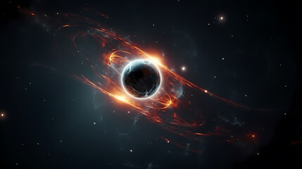 Space galaxy background, 3D illustration of nebulae in the universe