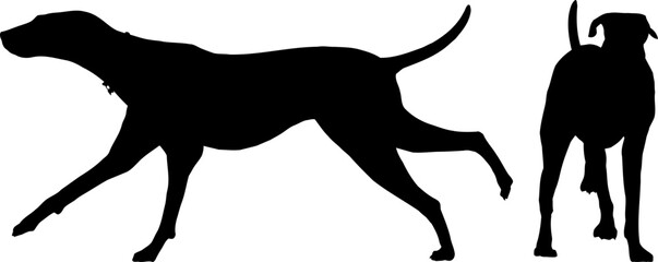 Silhouette dog vector illustration design - obrazy, fototapety, plakaty