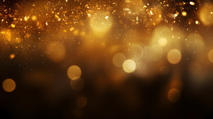 water drops on the glass,
Golden Particle Dust Background with Bokeh Effect - obrazy, fototapety, plakaty