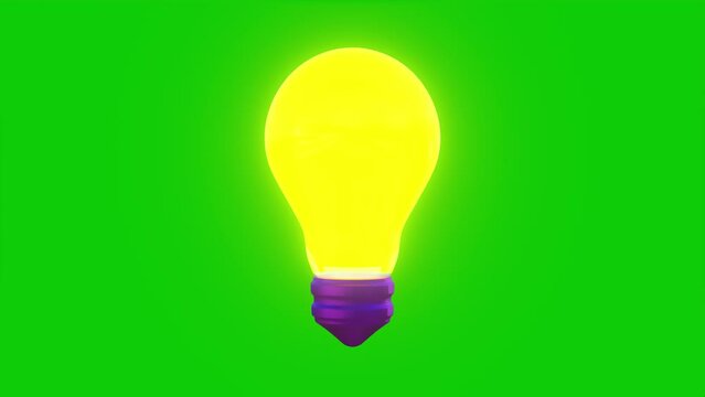 3D Render Light Bulb Animation - 4K Light Bulb For Your Project