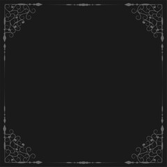 Vektor Vintage Rahmen - Design Element Retro Style - Cover quadratisch - gerahmt mit Ornamenten