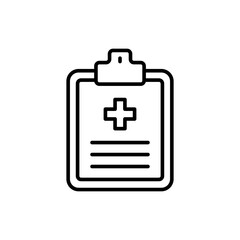 Clipboard outline icons, minimalist vector illustration ,simple transparent graphic element .Isolated on white background