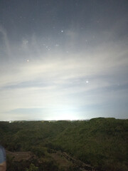 evening scenery in bukit lintang sewu, dlingo, bantul