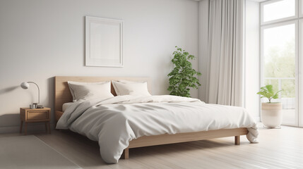 bedroom interior.AI generated