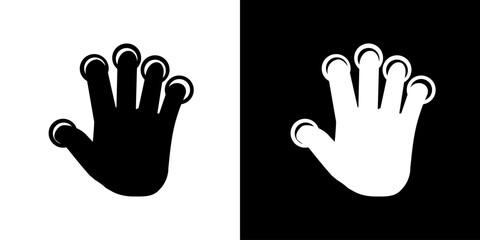 Gesture icon. Hand icon. Hand movements. Gesture icon. Black icon