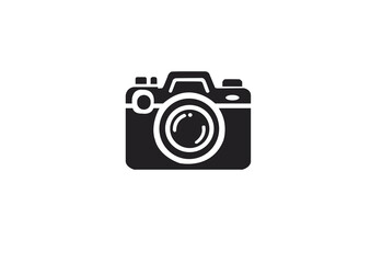 camera vector logo simple black and white background