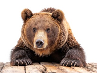 brown bear on a white background