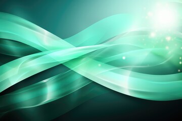 Abstract background awareness mint green ribbon for Genetic Disorders, Congenital Hepatic Fibrosis, Ivemark Syndrome, Autosomal Recessive Polycystic Kidney Disease - obrazy, fototapety, plakaty